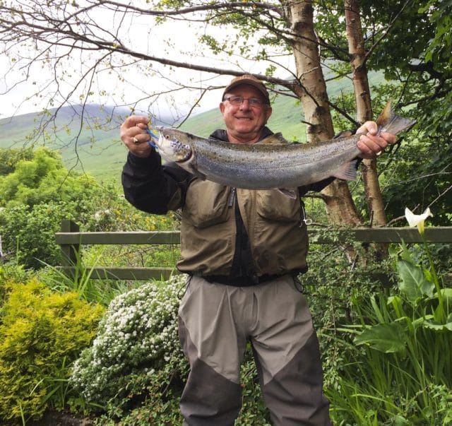 Paddy Donegal with a cracking 9lbs Erriff salmon caught on a Willie Gunn on 24 June 2016