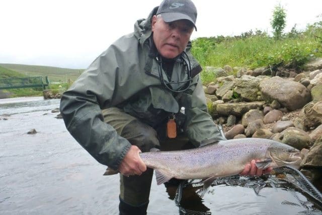 Paul de Neef, Belgium, with a fine Owemore salmon