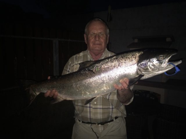 David Forde with 21lbs 2oz salmon taken in Bandon River