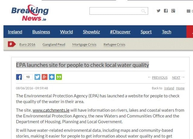 EPA launches site for people to check local water quality