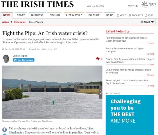 Fight the Pipe: An Irish water crisis? Irish Times