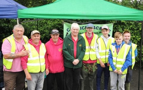 Coaches and Assistants With Sponsor Les Harris (Lakeside Angling) at Yesterdays Summer camp.