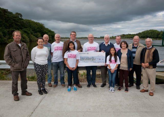 Presenting the cheque to the Nadine Cancer Fund