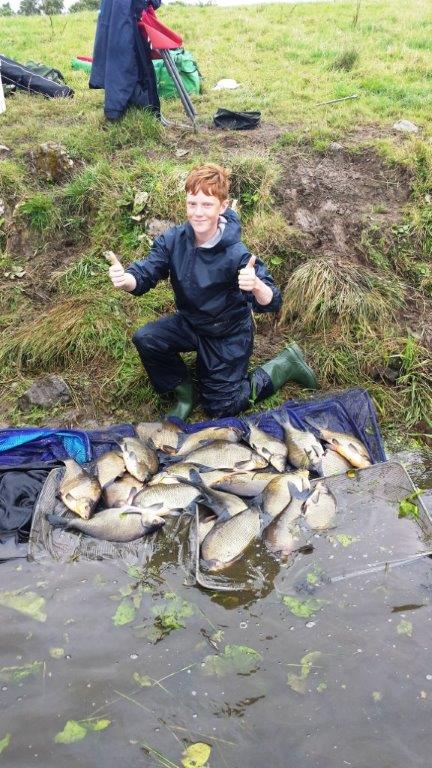 12 year old Conner with his 64lb of Bream