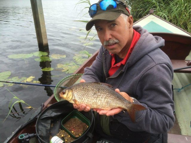 Howard showing one of the nice roach being caught