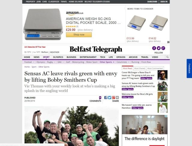 Sensas AC leave rivals green with envy by lifting Bobby Smithers Cup, Belfast Telegraph