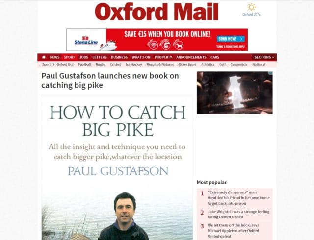 Paul Gustafson launches new book on catching big pike