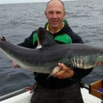 David Jones with a Porbeagle