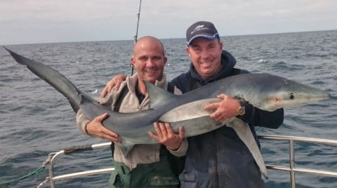Alan Ball and Kit with another shark
