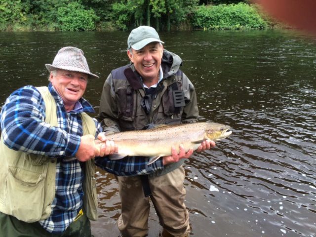Tim Keane from Dublin with guide Chris Coady and super 23lb C&R salmon