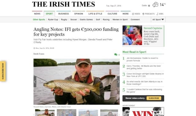 Angling Notes: IFI gets €500,000 funding for key projects