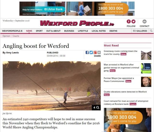 Angling boost for Wexford, Wexford People