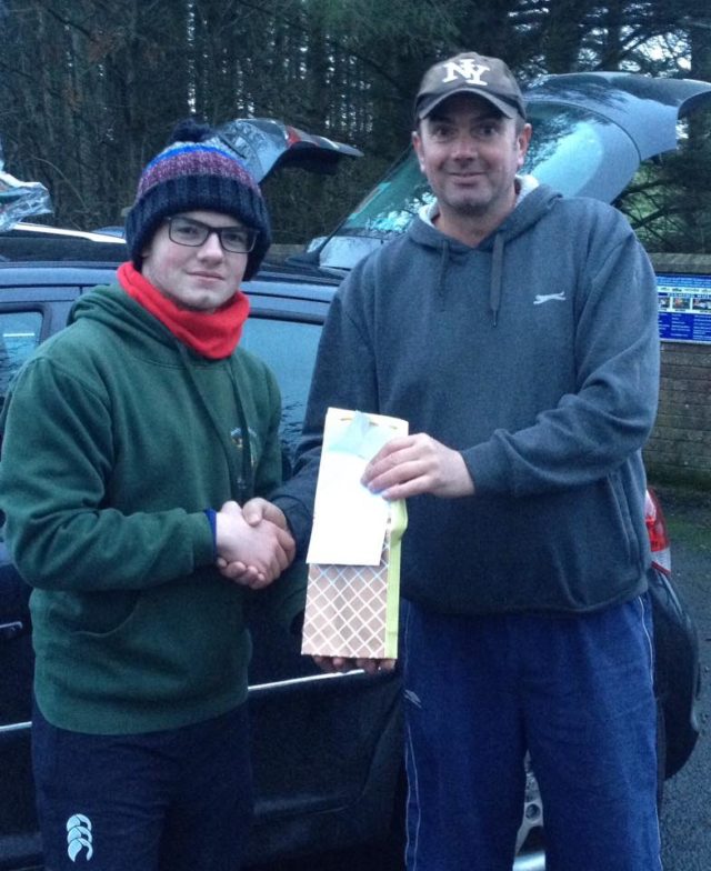Pauric Donnelly presented the prizes to the anglers on behalf of the sponsors