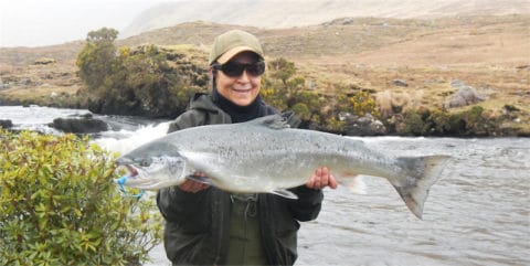 MARCH - Yvonne Zirngibl wins Catch of the Week with her 20lbs 6oz salmon caught on International Ladies day
