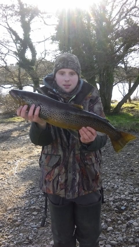 FEBRUARY - Fearghal Reape from Knockmore, Ballina with his 8 lbs. trout on opening day 2016 is our ‘Catch of the Week’ winner