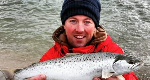 The sea trout are most definitely on sand eels