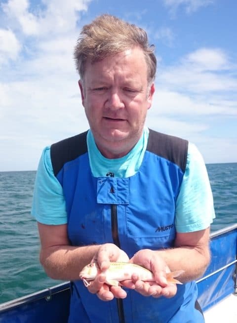 Arthur Goonan with our first ever red mullet