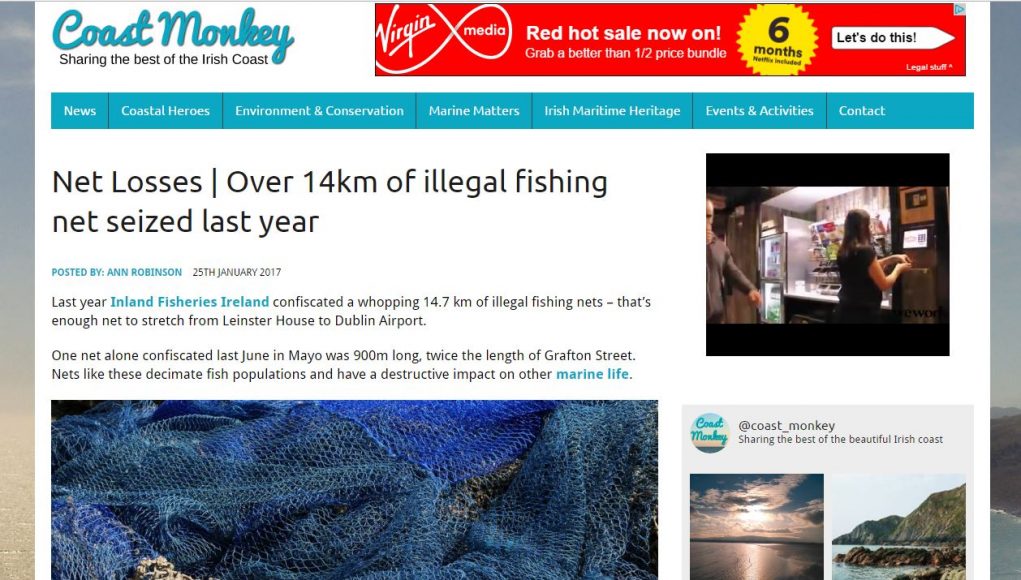 Coast Monkey 250117 Net Losses | Over 14km of illegal fishing net seized last year