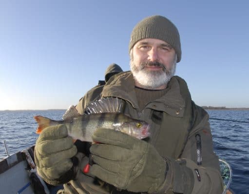 Jim Walsh and a perch