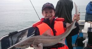John-Patrick Chew with one of his Specimen Hounds