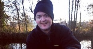 Paul O'Donnell with his cracking trout before he released it back