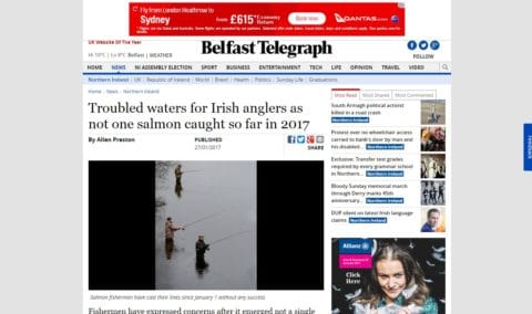 Troubled waters for Irish anglers as not one salmon caught so far in 2017