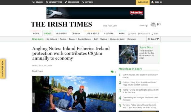 Angling Notes: Inland Fisheries Ireland protection work contributes €836m annually to economy