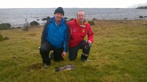 Tadgh and Wally Flynn from Castlebar pictured with their catch on opening day on Lough Mask, 15 February 2017