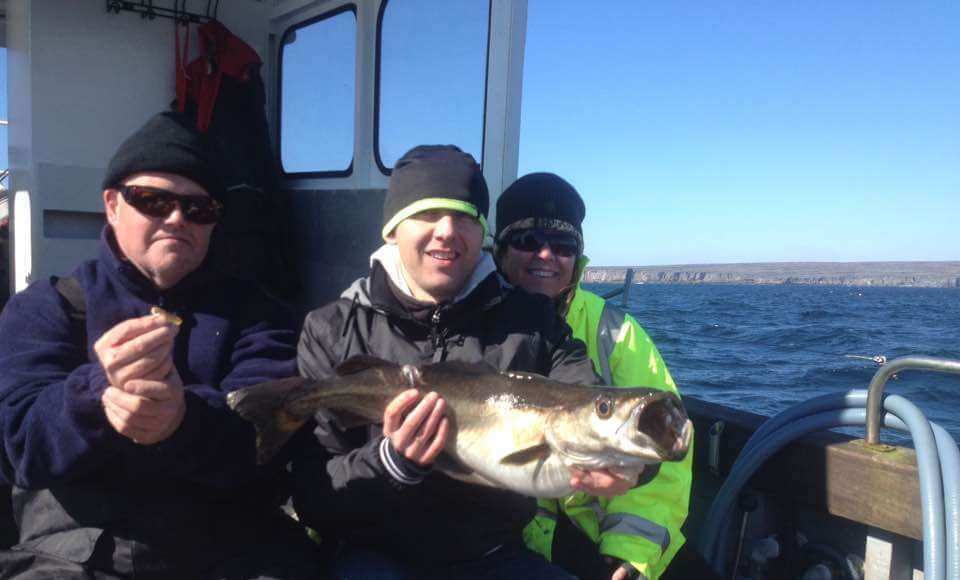A good pollack on the boat