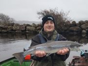 Some fine salmon from Currane over the weekend Mr. Hugh Patrick O’Connor of Boherbue North Cork, who came of age today in years and christened his 18th Birthday off with his first ever 6 ½ lbs. Salmon caught on the fly