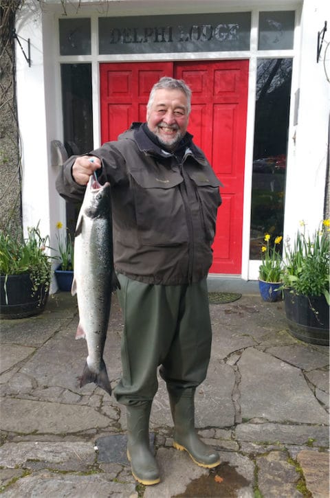 Rudi's 7lb 5oz salmon from the Whin Pool