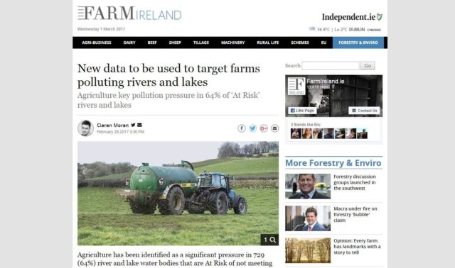 New data to be used to target farms polluting rivers and lakes