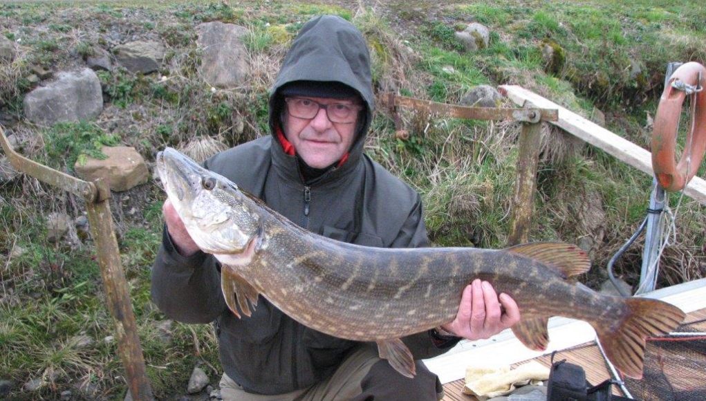 Fishing from the bank due to bad weather for J.P Fishing from the bank due to bad weather for J.P