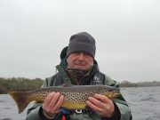 Poor weather on Corrib but fishing reasonable Mark Colton,Oughterard with his catch from Tuesday last
