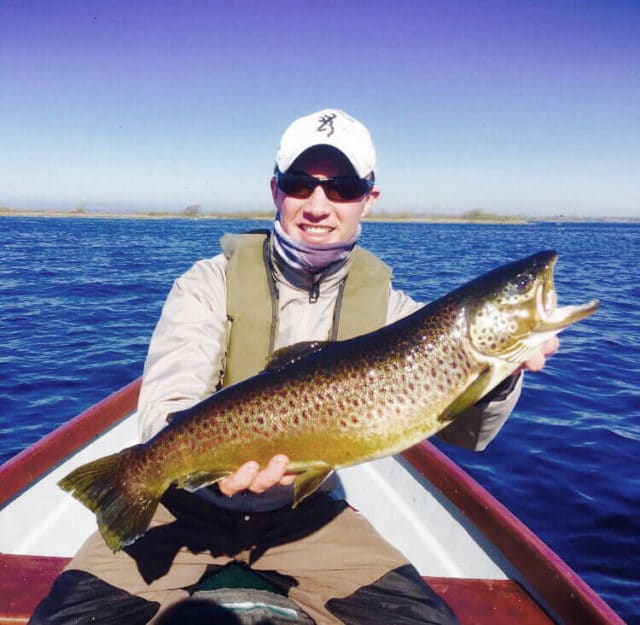 Paul Rooney 5lbs Corrib Trout March 2017 Paul Rooney with a fine 5lbs+ Corrib trout, March 2017