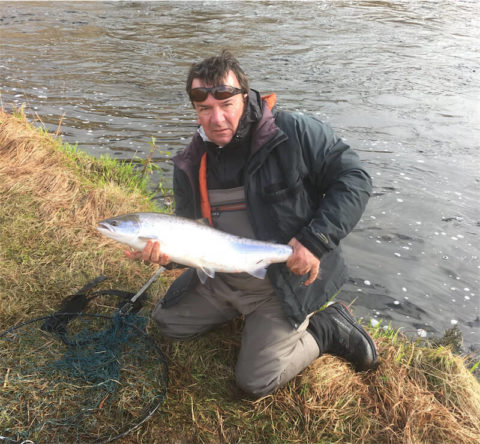 Robert had an 8.5lb salmon from the Rock Pool