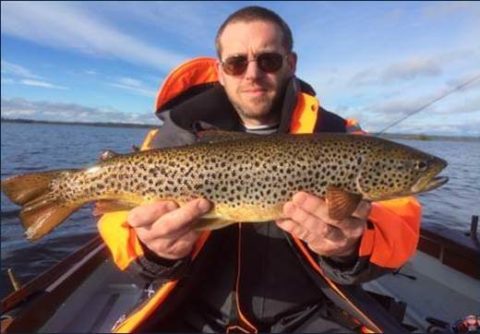Dominic Murphy, Dublin with his 54 cm Sheelin trout (released)