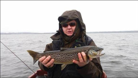 William Craig, Northern Ireland was rewarded for braving the cold with this lovely trout
