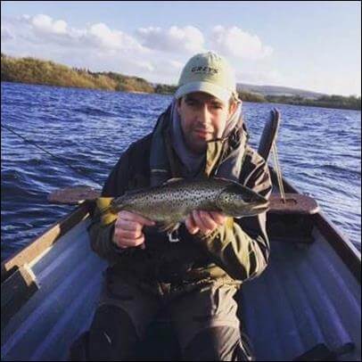  Thomas Lynch with one of three trout on his first 2017 outing on Sheelin 