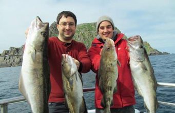 Kerry Charter boats report good fishing Tobias and Christian from Switzerland