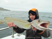 Sioux back on the Kerry seas with French anglers Angler poses with a ling