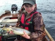 Trout angling picking up nicely on Lough Derg A young angler with his trout