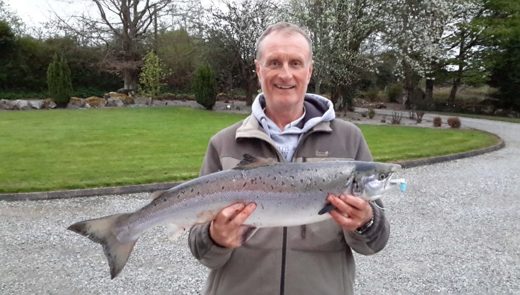 10lbs on EMAA on the 13th April. Taken on a home tied Kinermony killer size 10. salmon angler