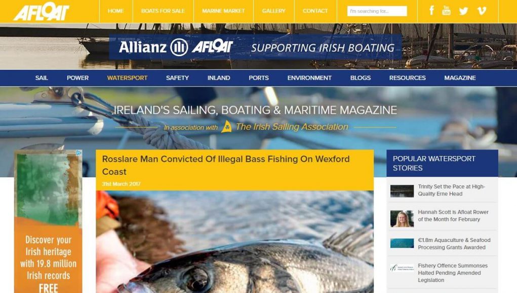 Rosslare Man Convicted Of Illegal Bass Fishing On Wexford Coast