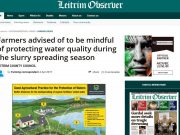 Farmers advised of to be mindful of protecting water quality during the slurry spreading season, Leitrim Observer Farmers advised of to be mindful of protecting water quality during the slurry spreading season