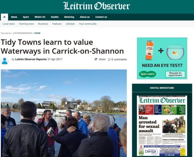 Tidy Towns learn to value Waterways in Carrick-on-Shannon