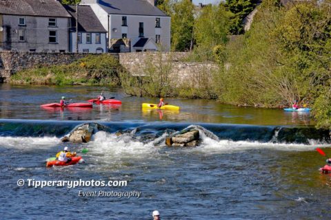 Competitors in action at the Canoeing Ireland Club Championships.