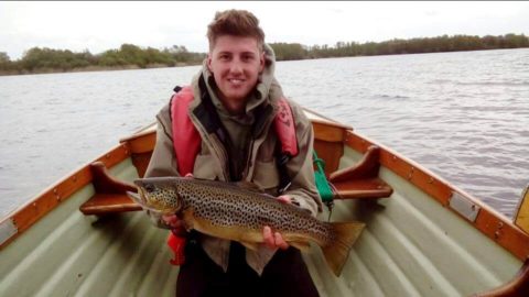 Niall McMenamin, Northern Ireland with Lough Sheelin’s weight of the week a 6lb 2oz beauty caught on a dry Buzzer on Friday evening, April 21st