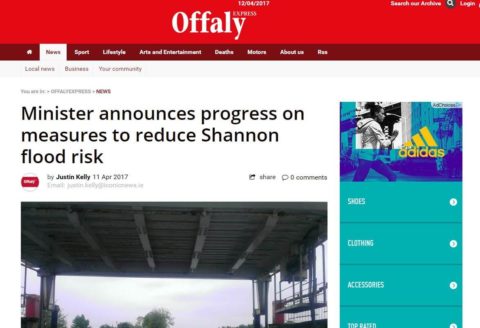 Minister announces progress on measures to reduce Shannon flood risk