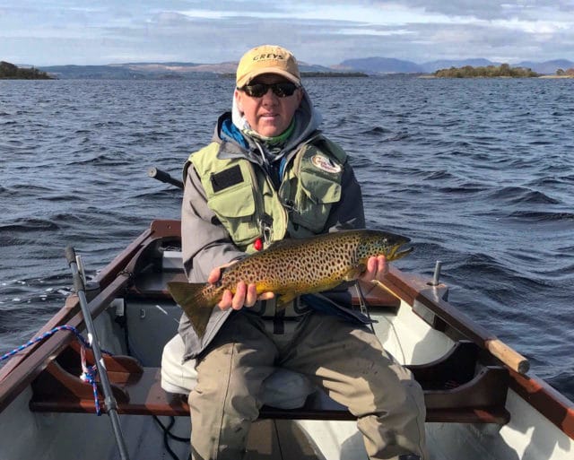 Loughrea angler Robert Reilly with a fine Corrib trout caught recently